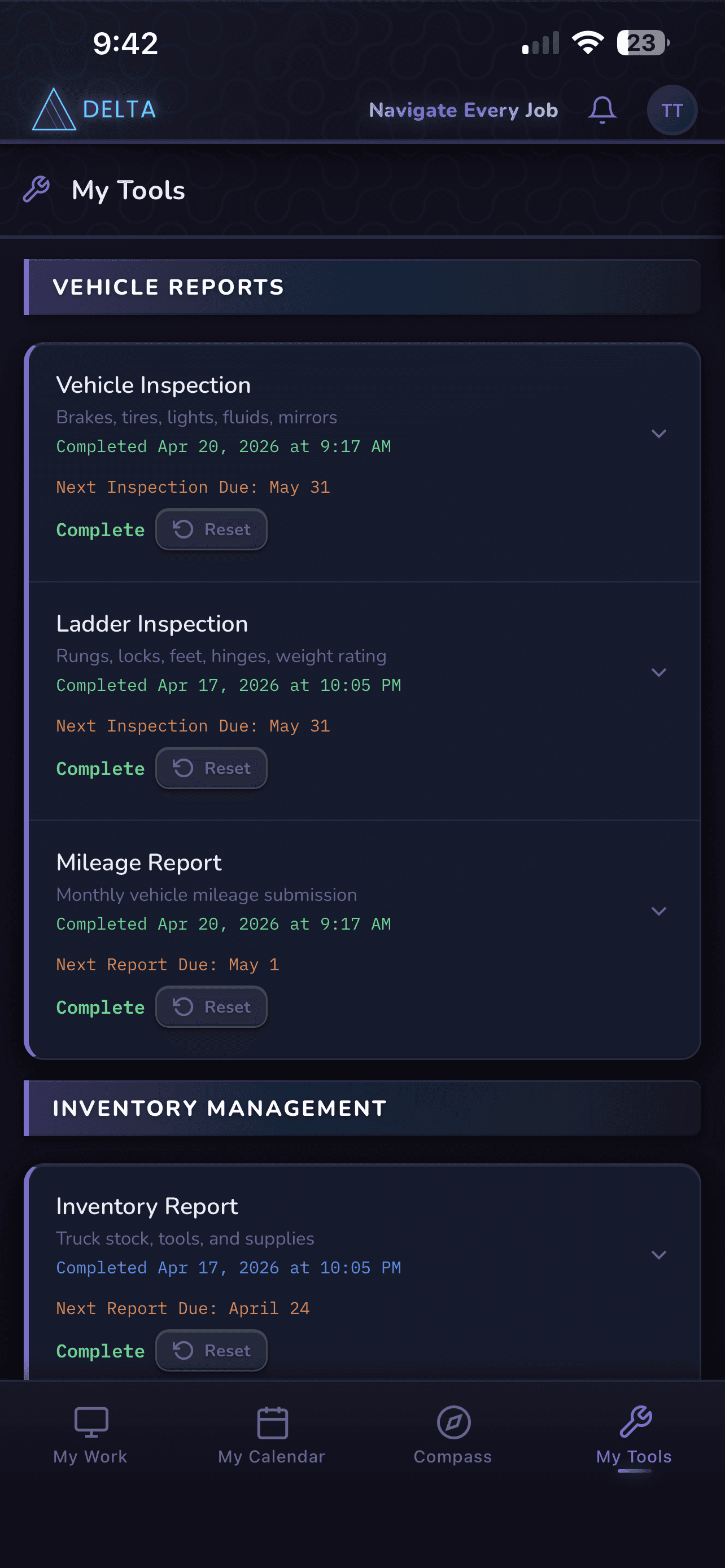 Delta app — tech tools